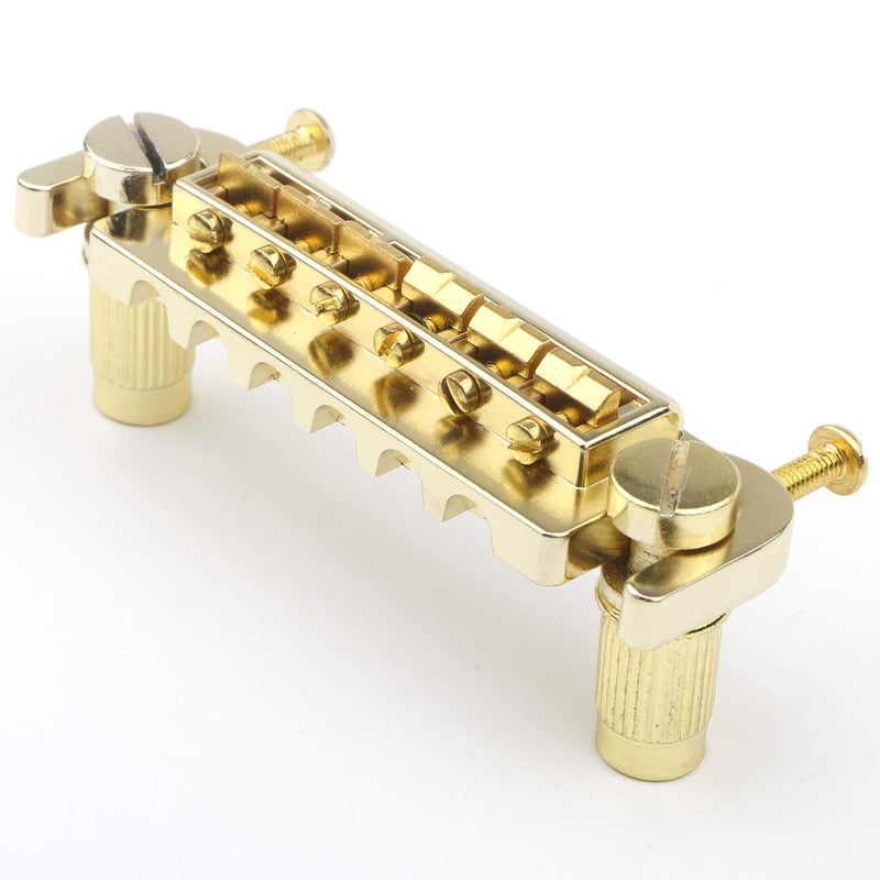 Swhmc Swhc 6 String Electric Guitar LP Tune-O-Matic Wraparound Adjustable Bridge Studs Tailpiece Les Paul Style Gold - Image 2